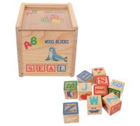 BESPORTBLE 27pcs Wooden ABC Alphabet and Set for Preschool Learning, Montessori Educational Stacking Cubes for and