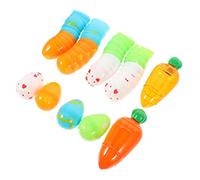 BESPORTBLE 28pcs Fillable Plastic Easter Eggs Carrot Easter Egg Decorations DIY Craft Painting Candy Boxes Table and Garden Decor