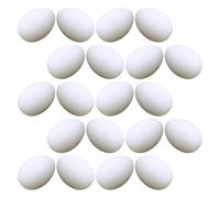 BESPORTBLE 29pcs Reusable Plastic Fake Pigeon Eggs for Nesting and Breeding Realistic Simulation with Egg-shaped Design White Small Bird Eggs to Reduce Parent Abandonment