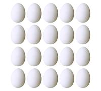 BESPORTBLE 29pcs White Plastic Fake Pigeon Eggs for Nest Training Reusable Realistic Replacement Eggs Egg-shaped Design Craft Props for Pigeons