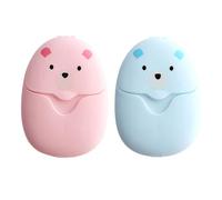 BESPORTBLE 2boxes Disposable Travel Soap Flakes with Effective Cleaning and Pp Storage Box, Portable Mini Hand Soap Flakes for Travel and Hiking, Compact and Easy to Use