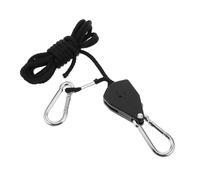 BESPORTBLE 2m Reinforced Adjustable Heavy Duty Rope Clip Hanger Hooks Weatherproof Camping Pulley System for Grow Light Fixtures and Clothes Drying Lines