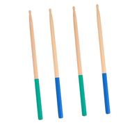 BESPORTBLE 2pairs Maple Drumsticks with Anti-slip Handle Classic Colored Maple Wood Drum Sticks for Electric and Acoustic Drums Sturdy Non-slip Grip Drumsticks Suitable for Practice and Perfo