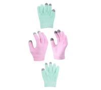 BESPORTBLE 2Pairs Touch Screen Moisturizing Spa Gloves with Essential Oil Gel for Skin Care Comfortable Reusable Lightweight Gloves for Home Beauty Salon Spa Compatible with Smartphones Small