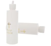 BESPORTBLE 2pcs 250ml Holy Water Bottles with Cross Pattern, Plastic Baptism and Exorcism Religious Bottles, Refillable Christian Catholic Party Favors for Home and Church Use