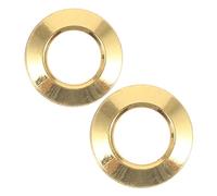 BESPORTBLE 2pcs Acoustic Guitar End Pin Button Caps Copper Material with Easy Installation Golden Finish for Electric and Classical Guitars Suitable for Performances and Recordings