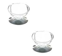 BESPORTBLE 2pcs Acrylic Cat Food and Water Feeder Bowl Skid Design for Safe Eating and Practical Pet Feeding Container for Cats and Dogs Single Bowl White