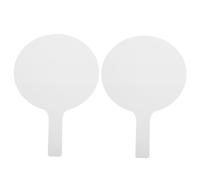 BESPORTBLE 2Pcs Acrylic Handheld Dry Erase Boards Double Sided Small Round Whiteboards for Classroom Use Scratch Resistant Educational Answer Paddles for Students and Teachers