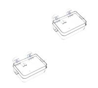BESPORTBLE 2pcs Acrylic Reptile Feeding Box Anti-escape Design Transparent Observation Bowl for Snakes Lizards Spiders and Insects Multi-functional Food and Water Dish for Pets