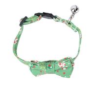 BESPORTBLE 2pcs Adjustable Christmas Cat Collar with Bells Removable Bow Tie Comfortable Neck Strap for Cats Breathable Breakaway Clasp Fits Neck for Festive Occasions