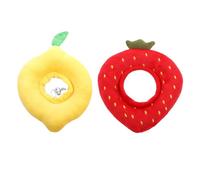 BESPORTBLE 2pcs Adjustable Flannel Cat Soft Healing Collar for Prevents Licking Biting for Cats Cute Strawberry