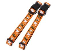BESPORTBLE 2pcs Adjustable Halloween Pet Collar and Dog Leash Lightweight Nylon with Unique Pattern for Dogs and Cats for Outdoor Activities and Pet Sports