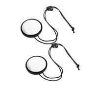 BESPORTBLE 2pcs Adjustable Mini Dive Mirror with Quick Release Lanyard Rear View Survival Reflective Tool for Underwater Scuba Diving Outdoor Rescue and Boating Safety Gear