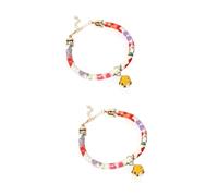 BESPORTBLE 2pcs Adjustable Pet Collar Flower Pattern and Bell Creative Necklace for Cats and Dogs s Style a Comfortable Design for Daily Wear