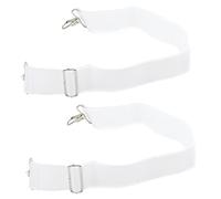 BESPORTBLE 2pcs Adjustable Snare Drum Strap White Nylon Marching Percussion Instrument Shoulder Belt for Snare Drum