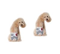 BESPORTBLE 2pcs Adjustable Stripe Pattern Pet Safety Pants for Female Dogs Comfortable Sanitary Diapers for Menstruation Super Absorbent Black Protects Your Home from Stains