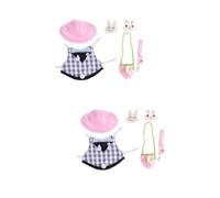 BESPORTBLE 2pcs Adorable Hamster Bunny Vest Pet Harness Leash Dress up Set Pet Supplies
