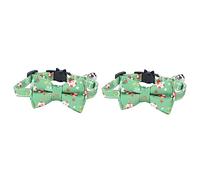 BESPORTBLE 2pcs Adorable Pet Cat Collar Christmas Collar with Bow Ties Adjustable Reflective