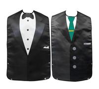 BESPORTBLE 2pcs Adult Suit Bibs Soft Dining Bibs for Men and Women Clothing Protectors with Stain Resistance Reusable Saliva Towels for Elderly and Disabled Easy-clean Meal and Craft Use