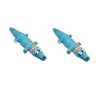 BESPORTBLE 2pcs Alligator Shaped Pet Toy Sound Chew Toy for Dogs and Cats Creative Bite Resistant Plaything to Reduce Boredom and Destructive Behavior
