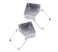 BESPORTBLE 2pcs Aluminum Guitar Effect Pedal Enclosure DIY Unpainted Surface Protection Box for Bass Pedal Boards and Guitar Effects