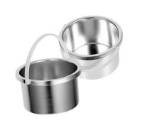 BESPORTBLE 2pcs Aluminum Wax Melting Pot Portable Wax Warmer Bowl with Adjustable Temperature for Hair Removal and Candle Making Metal Container
