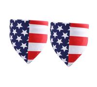 BESPORTBLE 2pcs American Flag Pet Scarf for Independence Day Bandana for Dogs and Cats Festive Burp Cloth for Celebrations Comfortable and Stylish Pet Costume
