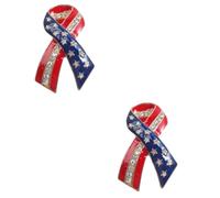 BESPORTBLE 2pcs American Flag Rhinestone Brooch Pin Breastpin Accessory for Independence Day Elegant Clothes Decoration Premium Craftsmanship for Women