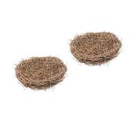 BESPORTBLE 2pcs Artificial Rattan Bird Nest Ornament for Home Decor Handmade Nest Eggs for Photo Props and Stylish Easter Decoration for Gardens and Parties