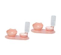 BESPORTBLE 2pcs Automatic Pet Feeding Bowl Neck for Dogs and Cats Random and Easy to Clean Non- Base for Food and Water