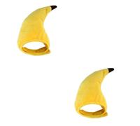 BESPORTBLE 2pcs Banana Fruit Costume for Boys and Girls Pet Decor Cap Fun Banana Hat Soft Material Party Wear Easy off Pet and Cat Accessory