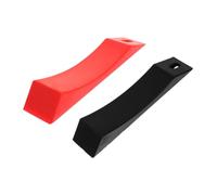BESPORTBLE 2pcs Barbell Silicone Mats Durable Deadlift Pads for Weightlifting Powerlifting Noise Reducing Floor Protection for Home Gym Black Red Color Easy to Load Unload Weight Plates