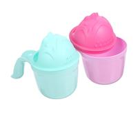 BESPORTBLE 2pcs Bath Rinse Cups with Ergonomic Handles Lightweight Material Shower Water Containers for Hair Washing and Bathing Portable and Space-Saving Design Fun Cartoon Colors for Boys