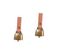 BESPORTBLE 2pcs Bell for Pet Training Decorative Multi-purpose Small Pet Bell Iron Loud Sound for Dogs Cows Sheep for Home and Holiday Use