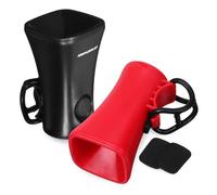 BESPORTBLE 2pcs Bicycle Electric Horn Set for Handlebar - Black and Red Bike Accessory with Loud Air Horn Sound for Safety Cycling, Outdoor Riding, Mountain Bikes