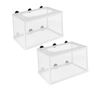 BESPORTBLE 2pcs Big Fish Breeder Net Aquarium Fry Hatchery Incubator with Suction Cups for Fish Tank Separation and Protection Durable Isolation Mesh for Betta and Shrimp