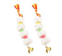 BESPORTBLE 2pcs Bird Chewing Set with Star Shape Design Mineral Beak Grinding Stone for Parrots and Parakeets Safe Calcium Stones for Healthy Beak Care Random Colors Random Color