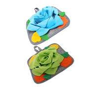 BESPORTBLE 2pcs Bird Feeding Mat Rabbit Snuffle Mat Hamster Training Supplies Pet Slow Food Pad Small Animal Foraging Toy Fun Pet Accessories