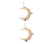 BESPORTBLE 2pcs Bird Moon Swing Toy Parrot Swing Wooden Bird Toy Parrot Supplies Cage