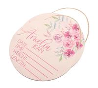 BESPORTBLE 2pcs Birth Announcement Sign for Nursery Name Signs for Hospital Birth Announcement Newborn Photo Props