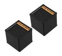 BESPORTBLE 2Pcs Black 3D Printed Guitar Pick Holder Case - Portable Plectrum Storage Organizer Box for Acoustic and Electric Guitars, Mini Amplifier Style Music Pick Container for Home and