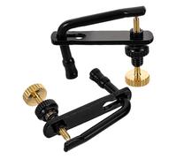 BESPORTBLE 2Pcs Black Gold Alloy Violin Fine for Violins Stainless Steel String Adjusters with Precision Engineering for Stable Sound and Performance Musical Instrument Accessory