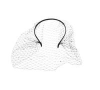 BESPORTBLE 2Pcs Black White Rhinestone Veil Mesh Headband Bridal Headpiece for Weddings Tea Parties Halloween Costumes Elegant Hair Accessories for Women
