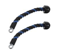BESPORTBLE 2pcs Blue Black Nylon Tricep Rope 38cm Carabiner Heavy Duty Cable Attachment for Gym Fitness Training, Biceps and Triceps Strength Exerciser