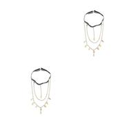BESPORTBLE 2pcs Bohemian Shell Leg Chain Thigh Jewelry Beach Body Chain for Women Unique and Stylish Decoration for Skirts and Shorts Eye Catching Accessory for Summer Events