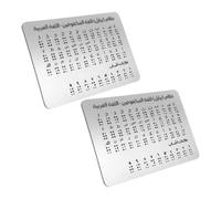 BESPORTBLE 2pcs Braille Arabic Alphabet Board with Raised Dots Portable Learning Tool for Blind Tactile Educational Aid for Home and School Use Accurate Language Development and Easy