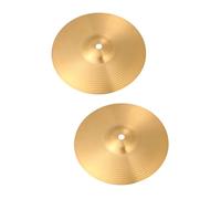 BESPORTBLE 2pcs Brass Crash Ride Cymbal Durable Traditional Finish Drum Cymbal for Beginners Players Percussion Instrument Jazz Drum