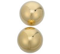 BESPORTBLE 2pcs Brass Hand Massage Exercise Balls, Round Palm Massage Balls for Stress Relief and Relaxation, Lightweight Fitness Accessories for Hands and Fingers