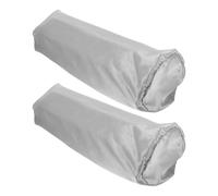 BESPORTBLE 2pcs Breathable Cylindrical Neck Pillow Covers with Hidden Zipper, Dustproof Grey round Neck Pillowcase 18x6 Inch, Washable Protective Pillow Cylinder Roll Case for Sofa Bed