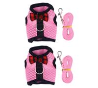 BESPORTBLE 2pcs Breathable Mesh Pet Harness Leash Small Animal Vest Lead for Rabbit Hamster Guinea Lead